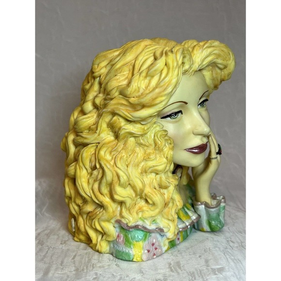 CAMEO GIRLS LV-018 ANGELINA 1973 “California Natural”, 2000 ED Lady Head Vase - Picture 10 of 12